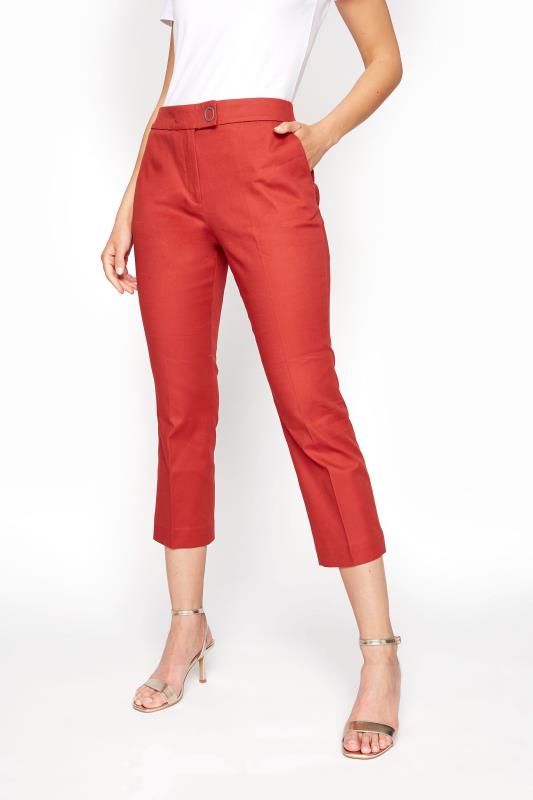 Red Smart Sateen Cropped Trousers_B.jpg