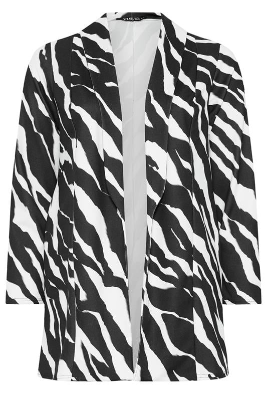 YOURS Plus Size Black Zebra Blazer | Yours Clothing 5