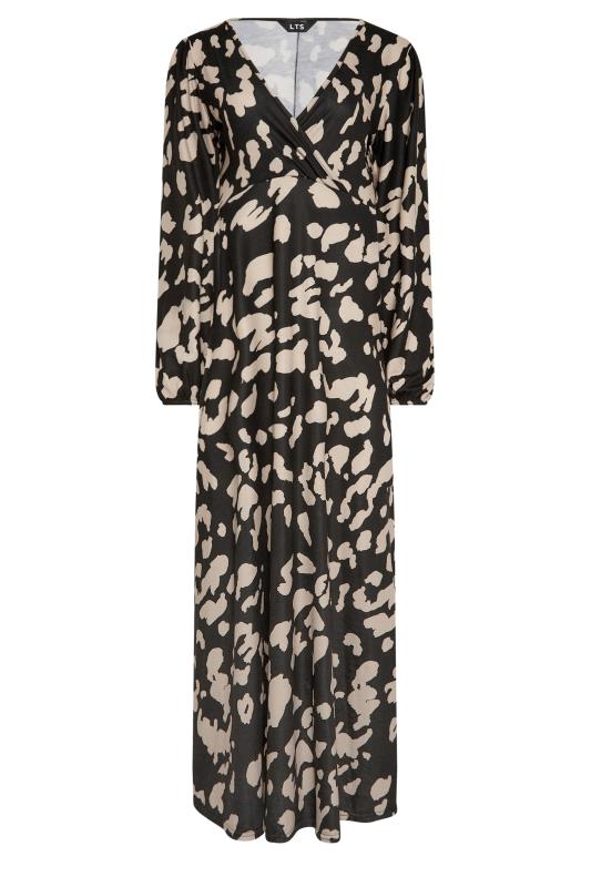 LTS Tall Black & Natural Marking Print Midi Dress | Long Tall Sally  6