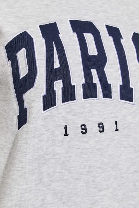 Plus Size Grey 'Paris' Slogan Sweatshirt | Yours Clothing 4