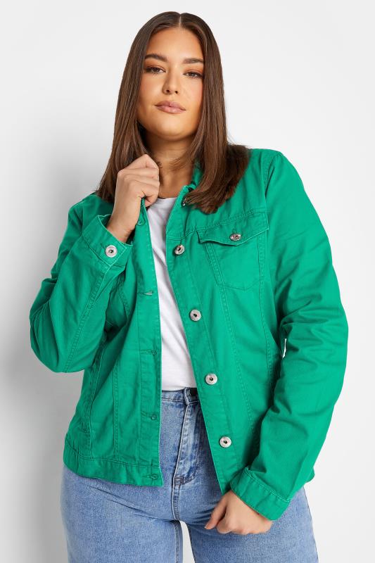  Grande Taille LTS Tall Green Denim Jacket
