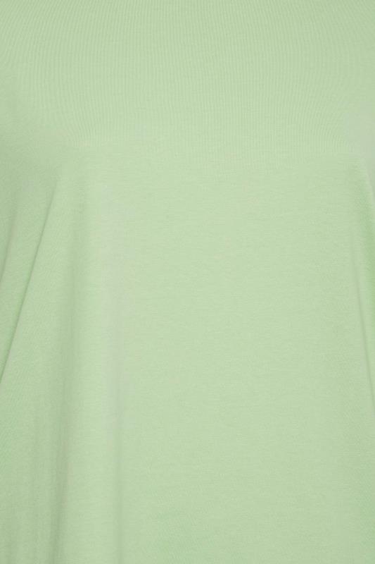 LIMITED COLLECTION Curve Plus Size Sage Green Crochet Trim T-Shirt | Yours Clothing  5