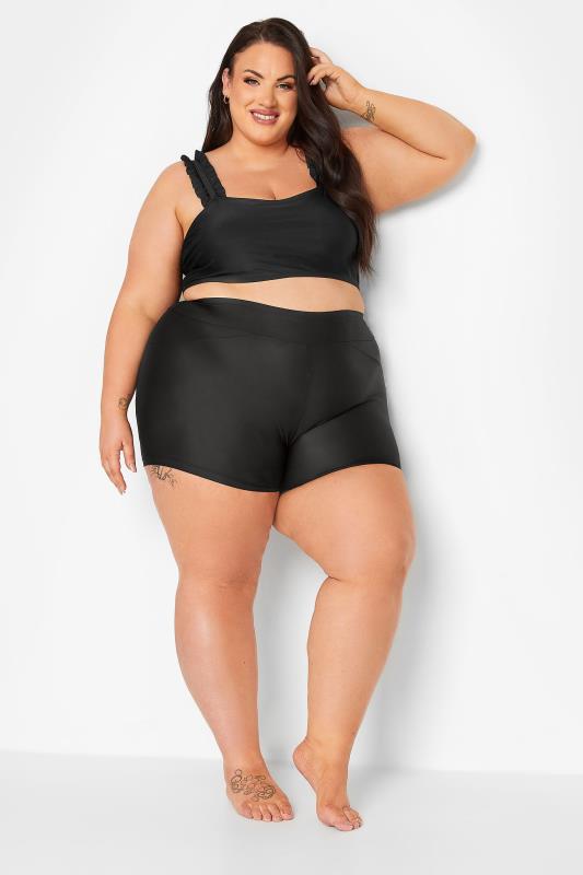 YOURS Plus Size Black Swim Shorts | Yours Clothing 2