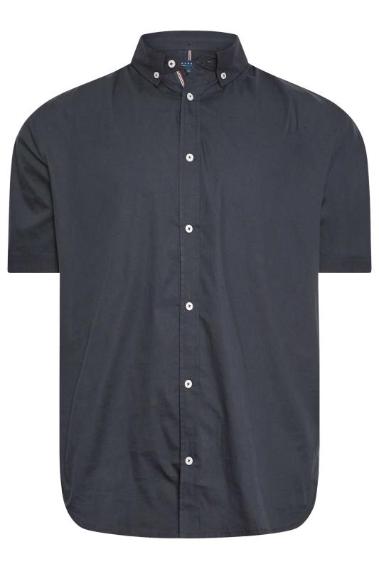 BadRhino Big & Tall Navy Poplin Short Sleeve Shirt | BadRhino 2