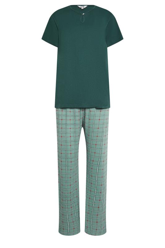 LTS Tall Green Check Print Pyjama Set | Long Tall Sally  6