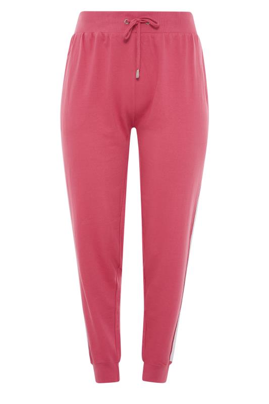 Plus Size Pink Side Stripe Joggers 