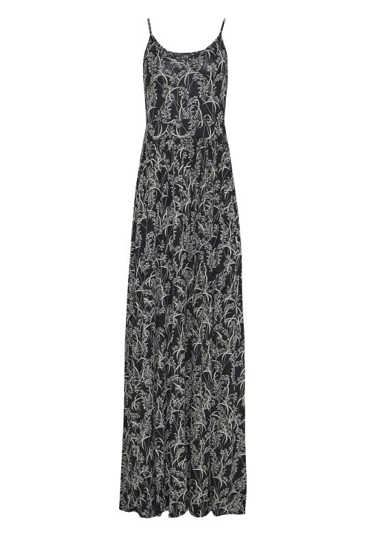 LTS Tall Black Floral Print Striped Maxi Dress | Long Tall Sally 5