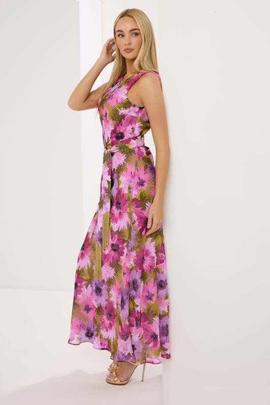  STAR Kleid in Rosa mit Blumenmuster und Quasten