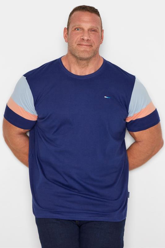 BadRhino Big & Tall Blue Cut & Sew Sleeve T-Shirt 1