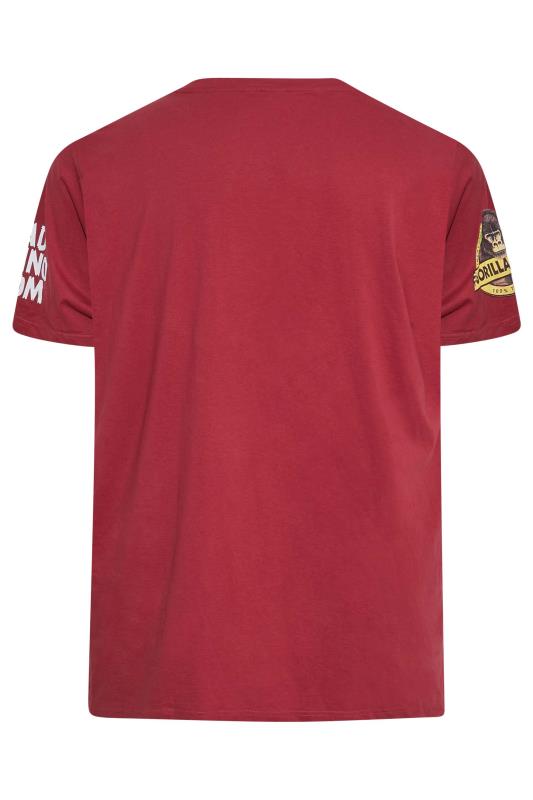 BadRhino Big & Tall Burgundy Red Ultimate Strongman T-Shirt 2