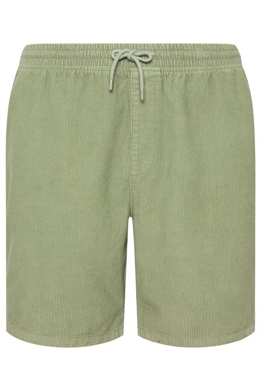 BadRhino Big & Tall Green Elasticated Waist Corduroy Shorts | BadRhino 6