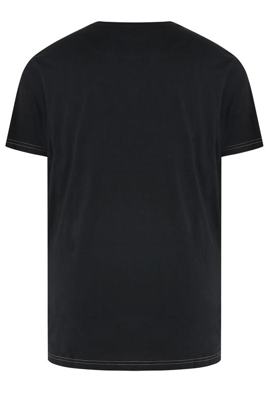 KAM Big & Tall Jet Black Lake Yellowstone Graphic T-Shirt | BadRhino 2