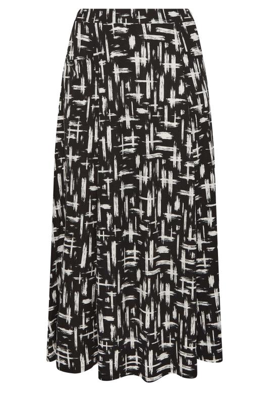 YOURS Plus Size Black Stripe Print Pocket Detail Maxi Skirt | Yours Clothing 4
