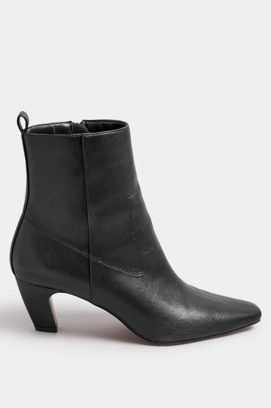 LTS Black Heeled Ankle Boot In Standard Fit | Long Tall Sally 3