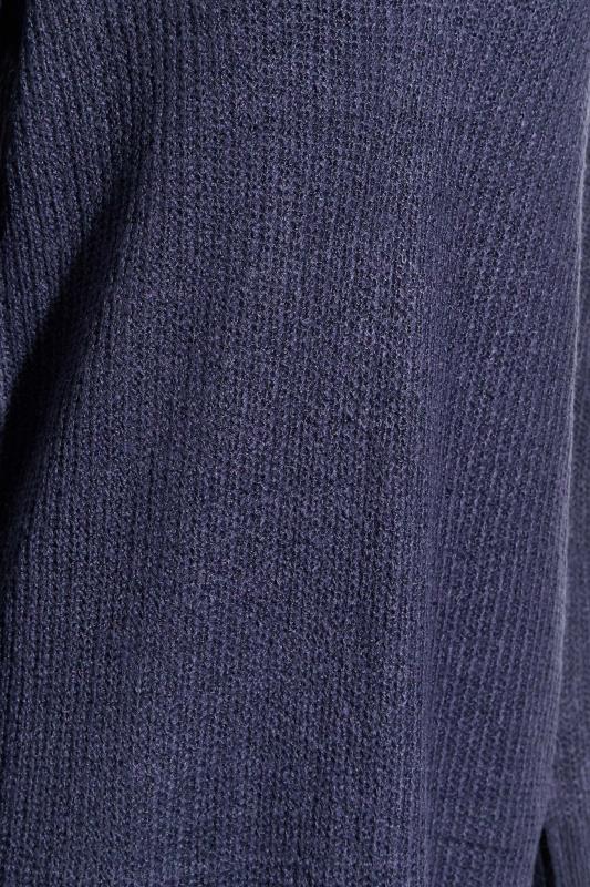 LTS Tall Navy Blue V-Neck Knitted Tunic Top 5