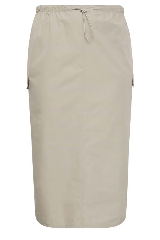 YOURS Plus Size Curve Beige Brown Cargo Skirt | Yours Clothing  4