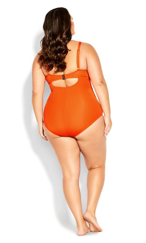 Evans Orange Cut Out Swimsuit 2