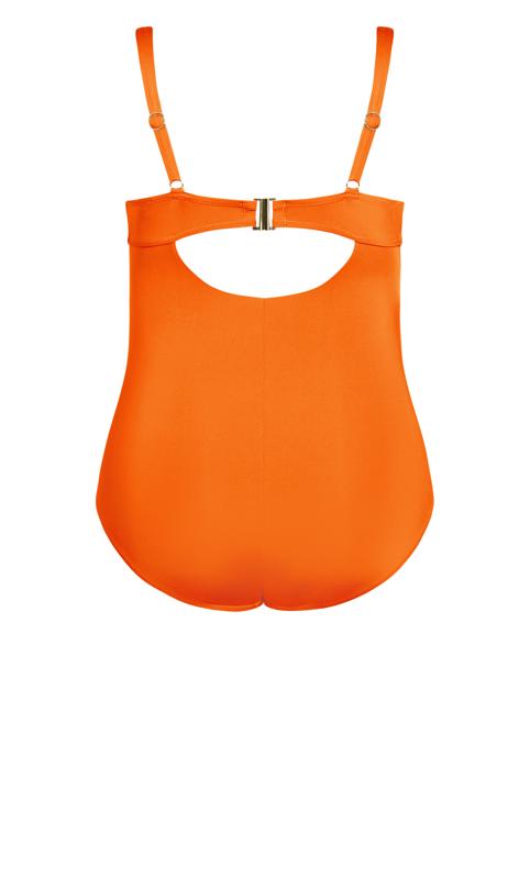 Evans Orange Cut Out Swimsuit 4