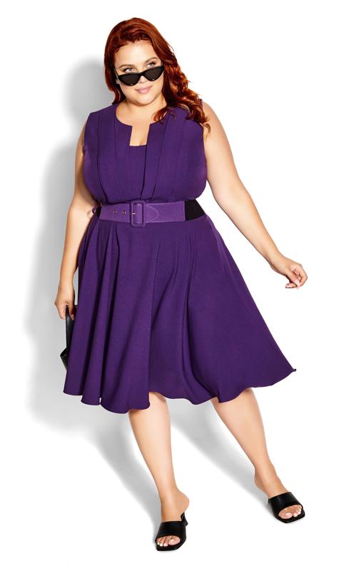 Plus Size  City Chic Purple Vintage Veronica Dress