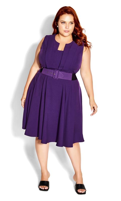 Evans Purple Vintage Veronica Dress 2