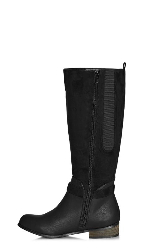 Evans Chocolate Brown Wide Fit Knee High Boots 4