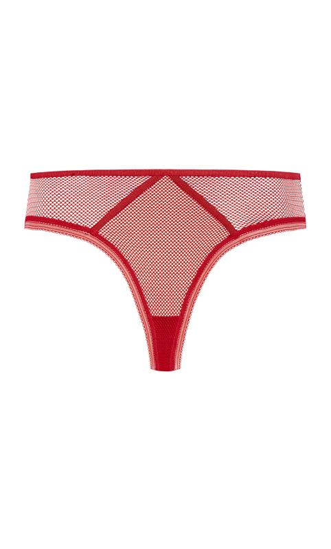 Evans Ruby Red Lace Thong 2