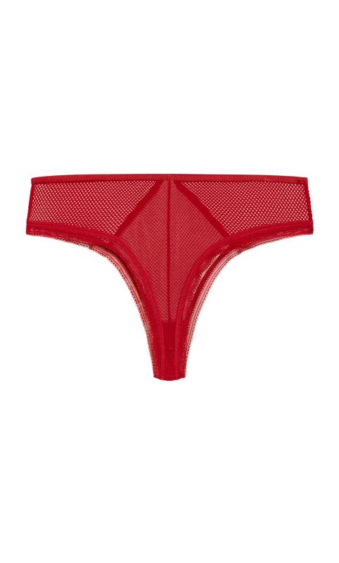 Evans Ruby Red Lace Thong 3