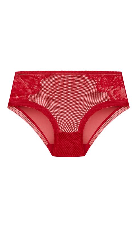 Evans Ruby Red Lace Hi-Briefs 2