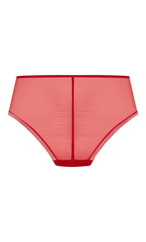 Evans Ruby Red Lace Hi-Briefs 3