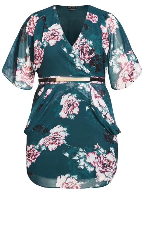 Evans Green Jade Blossom Dress 5