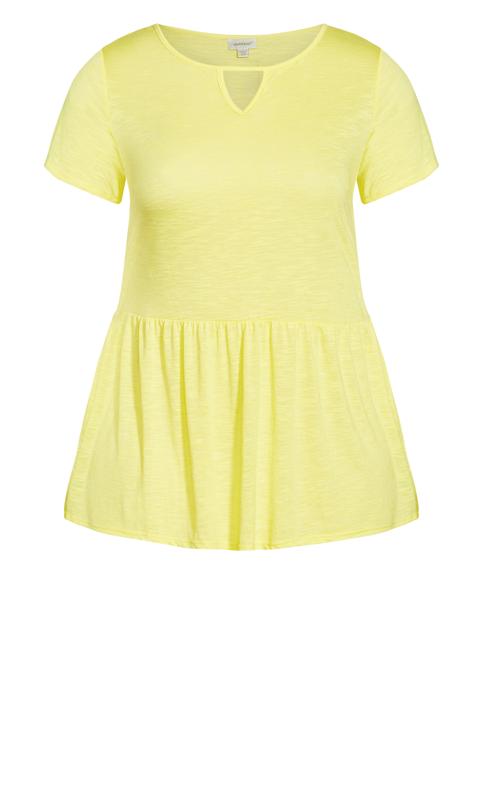 Evans Yellow Cut Out Detail Tunic Top 4