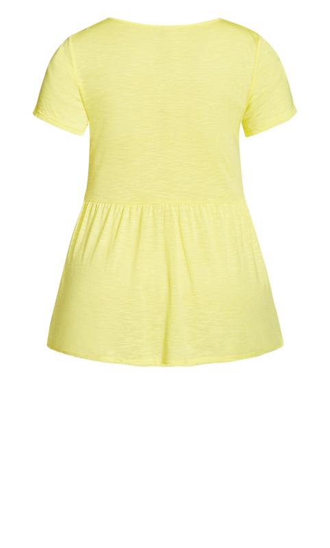 Evans Yellow Cut Out Detail Tunic Top 5