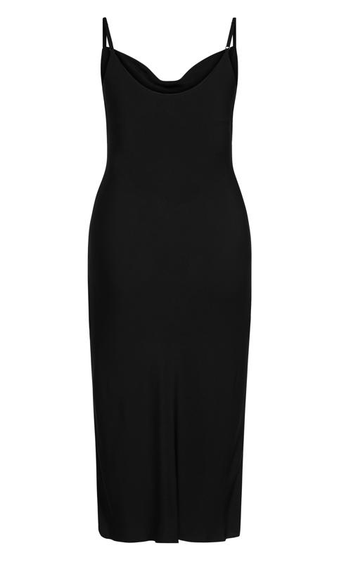Evans Black Shimmer Slip Dress 6
