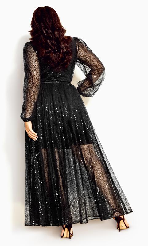 Black Sequin Starry Nights Luxe Maxi Dress 3