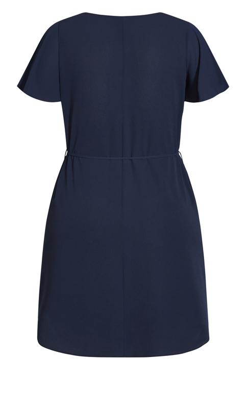 EVANS Plus Size Sweet Fling Navy Zip Dress | Evans 6