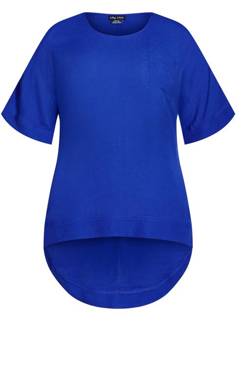 Evans Electric Blue Pocket T-Shirt 3
