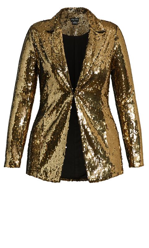 Evans Gold Sequin Jacket 7