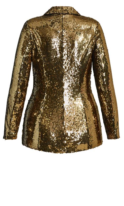 Evans Gold Sequin Jacket 8