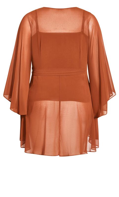 EVANS Plus Size Orange Fleetwood Tunic 6