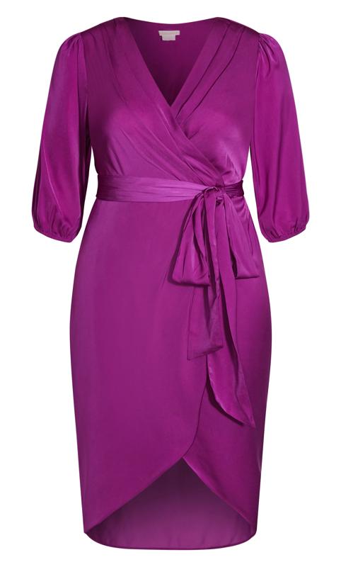 Evans Pink Opulent Elbow Sleeve Dress 4