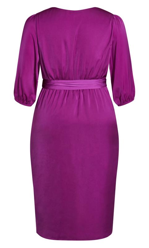 Evans Pink Opulent Elbow Sleeve Dress 5