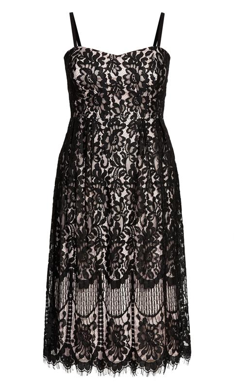 Evans Black & White Lace Midi Dress 4