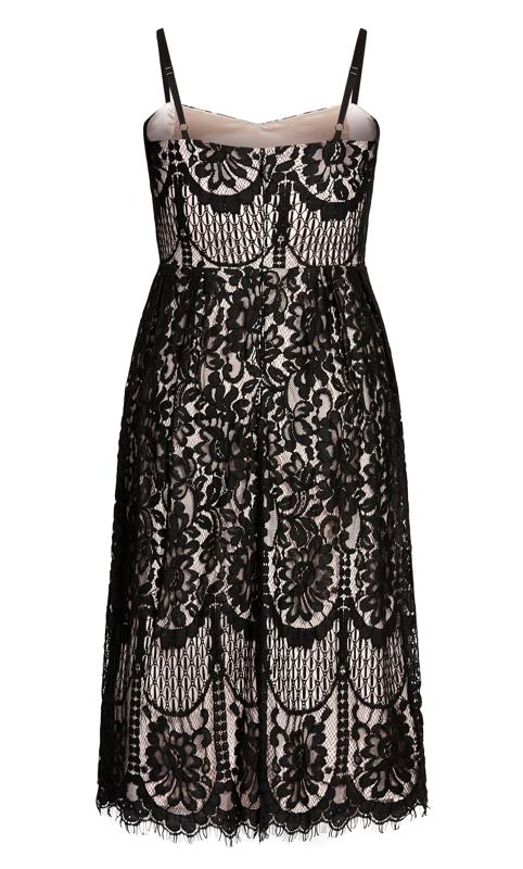 Evans Black & White Lace Midi Dress 5