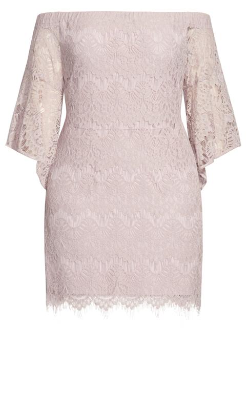 Evans Blush Pink Lace Cold Shoulder Mini Dress 3