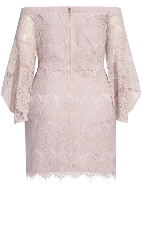 Evans Blush Pink Lace Cold Shoulder Mini Dress 4