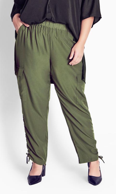 Evans Green Shiloh Ruched Trouser 3