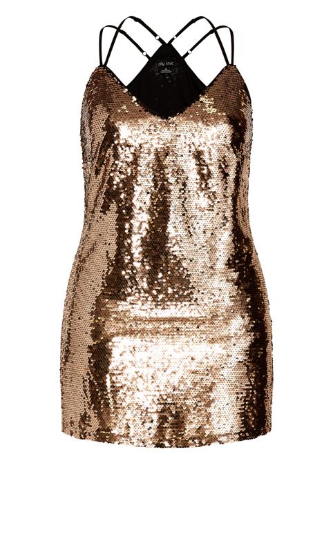 Evans Gold Sequin Dress 4