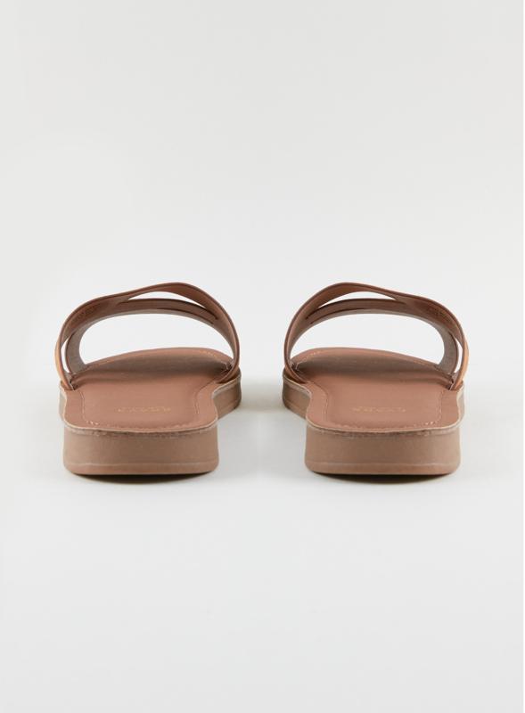 Evans Brown WIDE FIT Cut-out 3 Strap Sliders 4