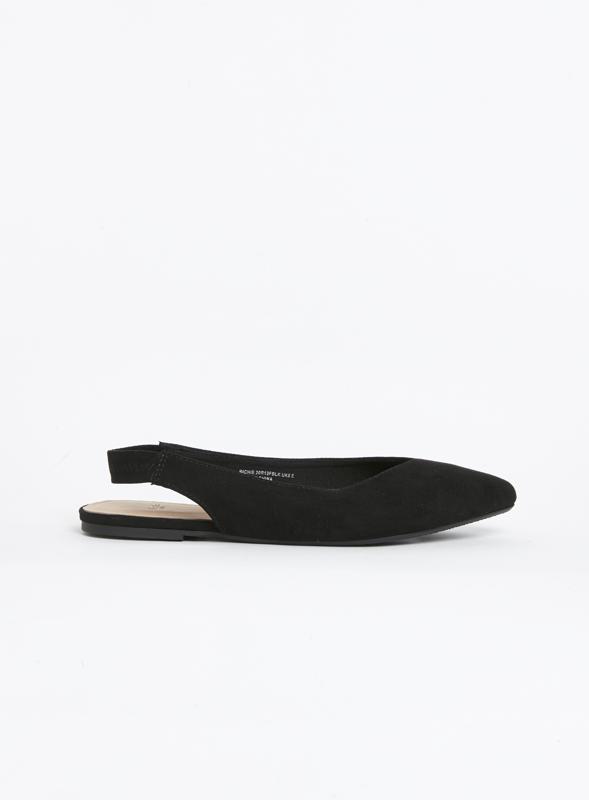 WIDE FIT Slingback Pointed Toe Flat - black 1