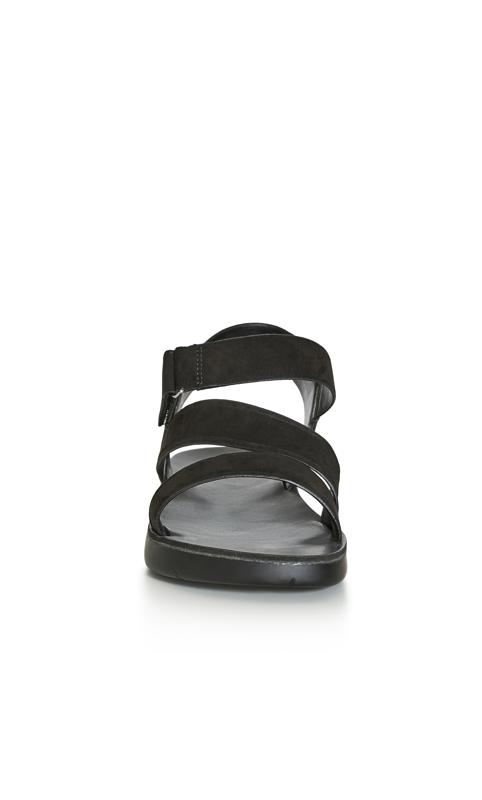 Plus Size Cross Strap Sporty Sandal Black 5